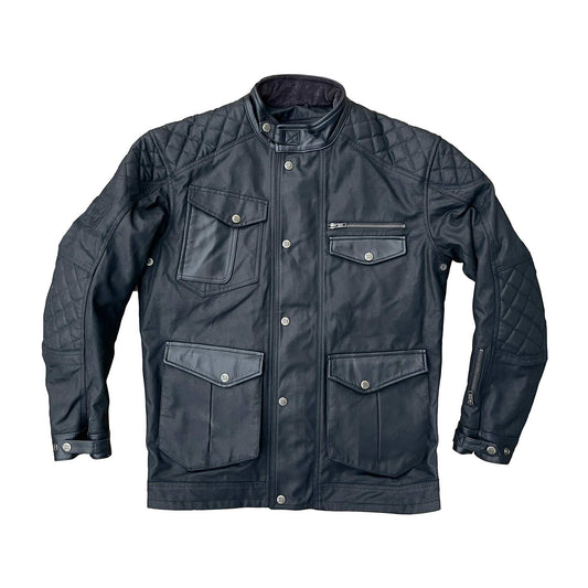 Age Of Glory Mission Waxed Cotton Jacket - Black