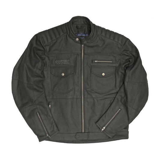 Age Of Glory Worker Wax Jacket - Black