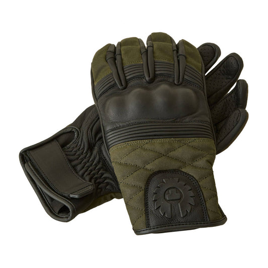 Belstaff Hampstead Gloves - Black / Forest Green