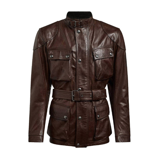 Belstaff Trialmaster Pro Leather Jacket - Black / Brown