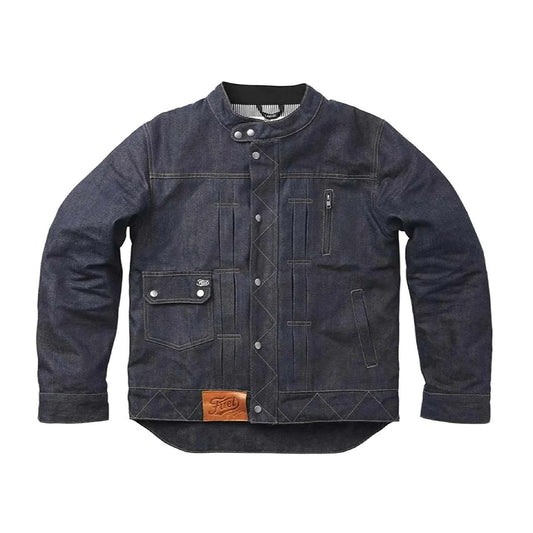 Fuel Greasy Denim Jacket - Blue