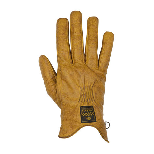 Helstons Condor Leather Gloves - Gold / Brown