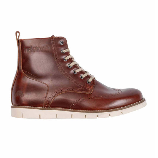 Helstons Holey Leather Boots - Brown