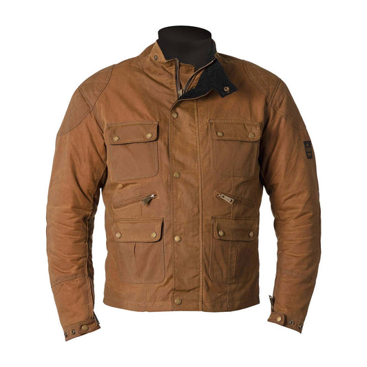 Helstons Hunt Waxed Cotton Jacket - Oak