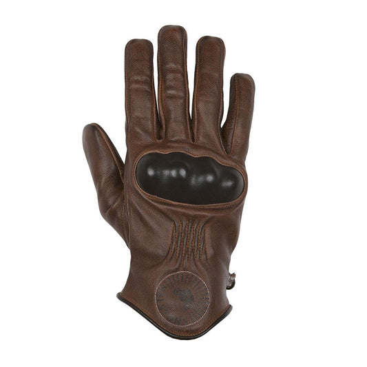 Helstons Sun Leather Gloves - Camel / Black