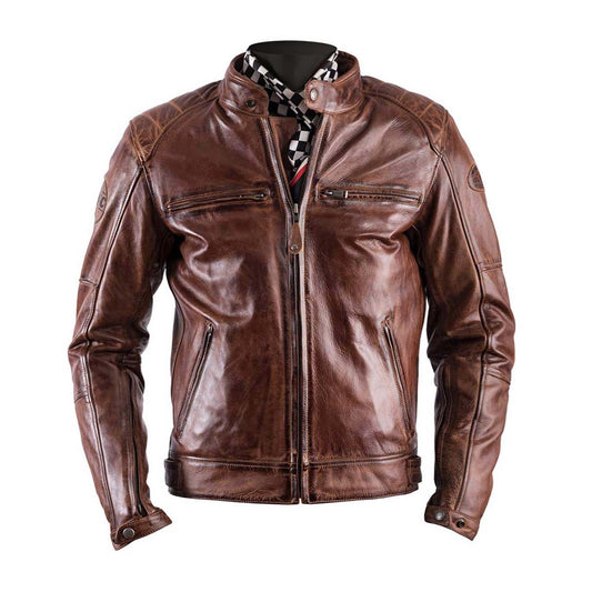 Helstons Track Leather Jacket - Camel