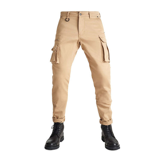 Pando Moto Desert Tapered Fit Cargo Trousers - Sand