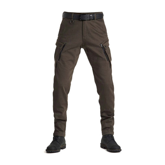 Pando Moto Mark Kev 02 Tapered Fit Cargo Trousers - Olive