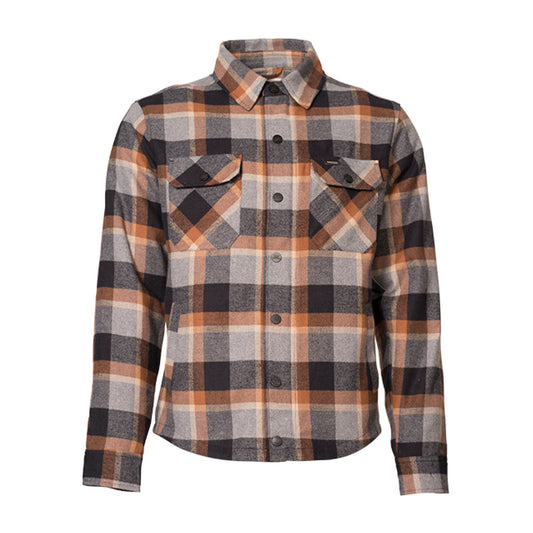 Rokker Memphis Riding Shirt - Grey / Brown Check