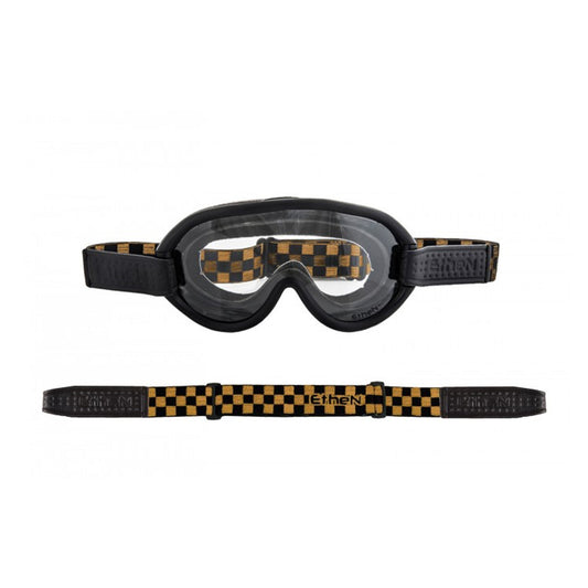 Ethen Scrambler Goggles - Black / Gold Checker