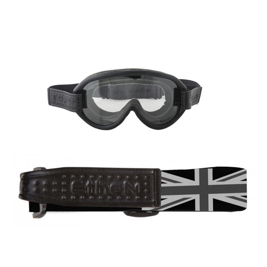 Ethen Scrambler Goggles - Black / Grey Union Jack